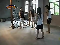 Chinese Girls Playing Football In Bondage